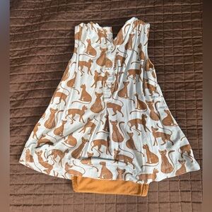 Kate Quinn | sleeveless button tab bodysuit | cats | 12-18m